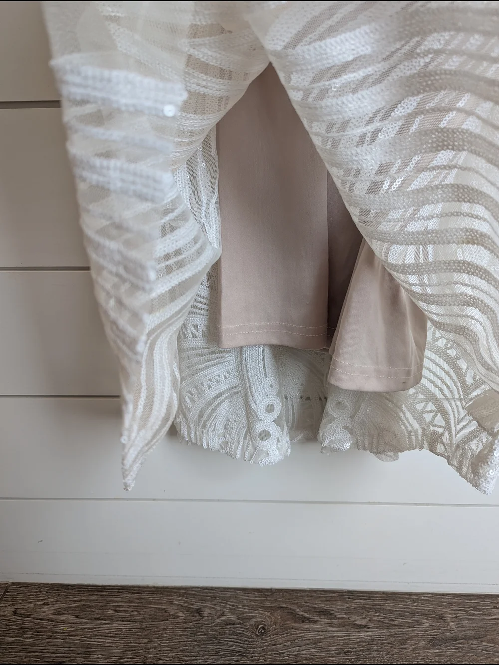 Lulus Wedding Dress Sequen Plunge Neck Splendorous Love Size XS Vintage Inspired - Picture 6 of 12